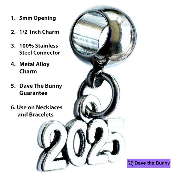 2025 Graduation Charm - Graduation Decor - Unique Metal Alloy Charm - Picture 2 of 2